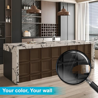 Art3d 33-Pack Accent 3D Textured Wall Panels, 11.8 x 11.8 in, Black - color: Black