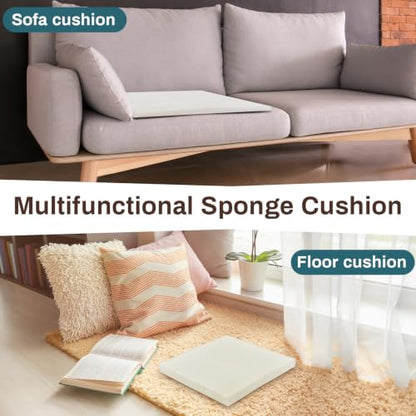 Frienda 2 Pack 1" x 16" x 16" Upholstery High Density Foam Square White - color: White, size: 1" X 16" X 16", style: Square