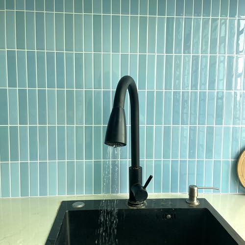 Alwayspon 10 Sheets 3D Peel and Stick PVC Backsplash Tiles, 10"x10" Self-Adhesive Wall Tile Stickers Stick on Subway Tiles for Kitchen Bathroom, Mint Green - color: T80559