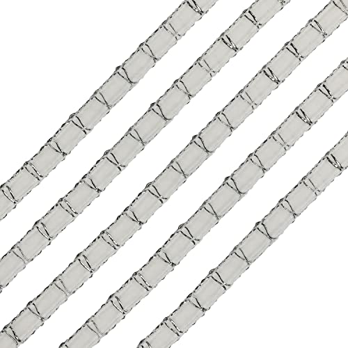 10Yards 8mm/0.31 inchWhite Gimp Braid Trim Wide Fabric Decorative Lace Webbing for All Kinds of Sewn Garments, Curtains, Sewing and DIY Crafts Lamps Furniture Decoration (White-8mm - color: White