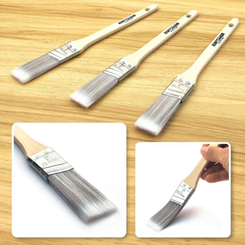 King Origin 3 PCS Paint Brushes, 1 Inch Angled Paint Brush - size: 1 Inch, 3 Pack