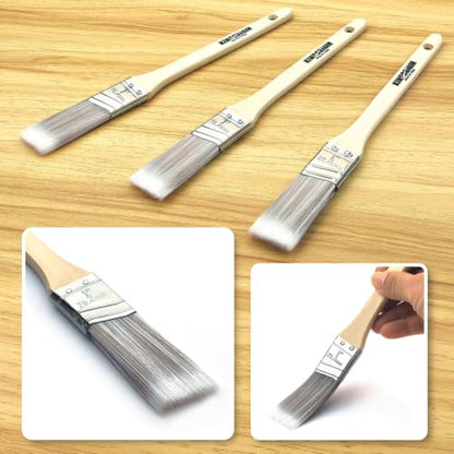 King Origin 3 PCS Paint Brushes, 1 Inch Angled Paint Brush - size: 1 Inch, 3 Pack