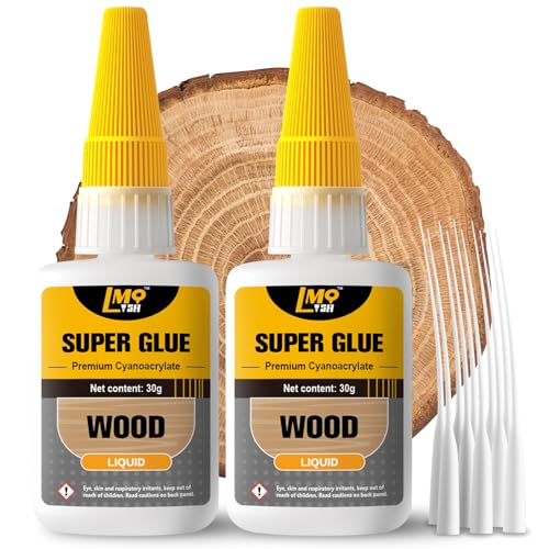 Wood Super Glue 60g, Thin Clear Liquid CA Glue for Woodworking Furniture - size: 2oz-thin