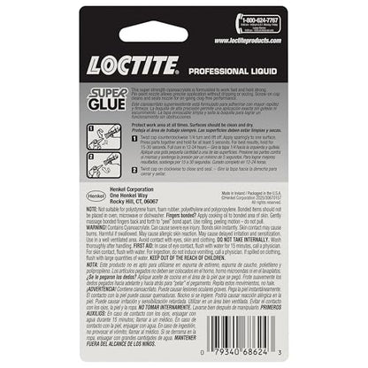 Loctite Super Glue Liquid Professional, 20g Bottle (Pack of 12) Heavy‑Duty Instant Adhesive for Plastic, Wood & Metal, Clear Superglue with Precision Nozzle, Quick‑Dry Formula - size: 12 Pack