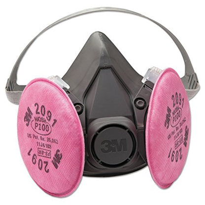 3M 6391 Half Facepiece Respirator 6000 Series, Reusable - size: 1 Count (Pack of 5)
