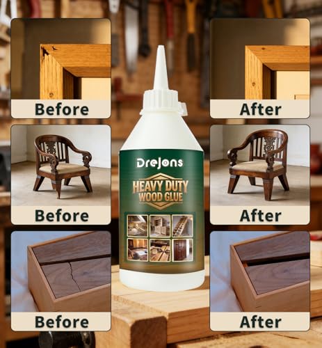 Wood Glue for Furniture Heavy Duty 8.45 fl.oz Strongest Wood Glue