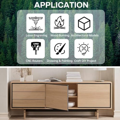 2 Pack Plywood Sheets, 17.1" x 23.6"x 1/16" Basswood Sheets - color: 2 Pack, size: 17.1" x 23.6"x 1/16"