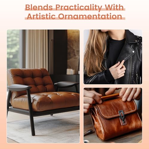 KUUP Lychee PU Faux Leather Fabric Sheets, 1 Yard 54" x 36", 0.8mm Thick - color: Brown Litchi, size: 1 yard