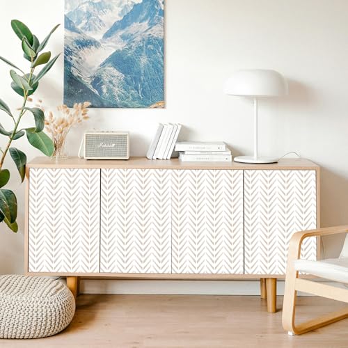 Herringbone Peel and Stick Wallpaper Boho Neutral 393in17.3in - size: 17.3" x 393"