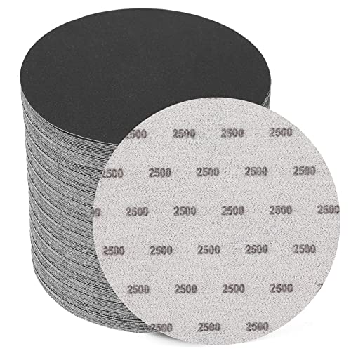 6 Inch 25 PCS 2500 Grit Sanding Disc Wet Dry Sandpaper Hook Loop Sand Paper - style: Grit 2500