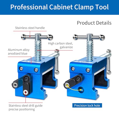 4-Pack Blue Cabinet Clamps,Face Frame Clamps for Installing Cabinets