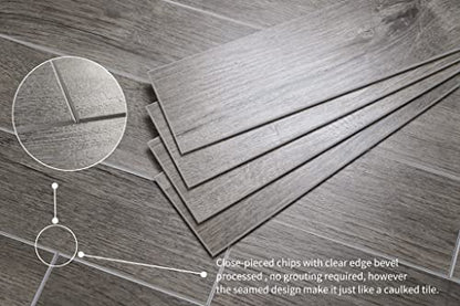 COLAMO 24PCS Peel and Stick Tile Backsplash, Thick Rigid Grey Oak Weathered Self Stick Faux Shiplap Paneling,Stick On Wood Plank Accent Wall Subway Brick Tile for RV,Adhesive Kitchen Backsplash - color: Oak-Athens Grey