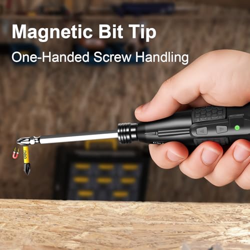 3.6V Cordless Electric Screwdriver, Manual & Automatic, 1800mAh, LED Light - color: Black 2