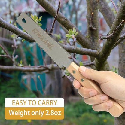 Hand Saw for Wood Cutting with Double Edges, Flush Cut Saw Sharp and Light Woodworking Tools Gifts for Women and Men Father's Day Ideal Gift (1)