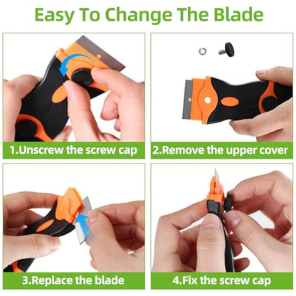 GOOPREEN 16pcs Silicone Caulking Tool Kit, Dual-End Caulk Remover Tool