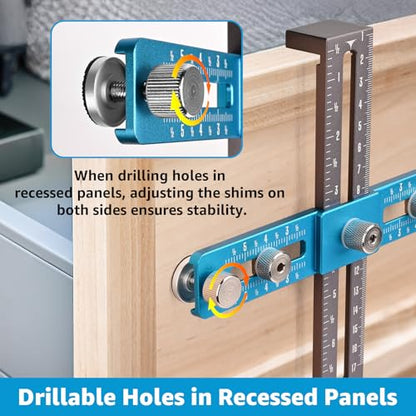 Cabinet Hardware Jig,Cabinet Hardware Template for Knobs,Handle and Pull,Cabinet Handles Template Tool for Drawer Cabinet Installation - style: Drilling Jig
