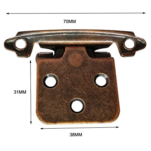 Traditional Cabinet Hinge Variable Overlay 10 Pack Oil Rubbed Red Bronze - size: Red Bronze