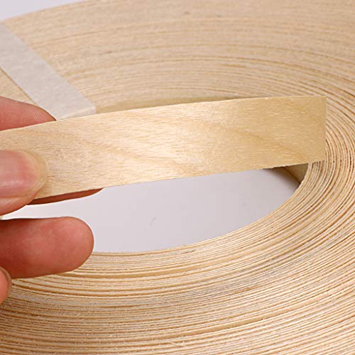 Skelang Birch 3/4" X 250' Roll Wood Veneer Edge Banding Preglued Iron-On with Hot Melt Adhesive Edgebanding Flexible Wood Tape - size: 3/4" x 250'