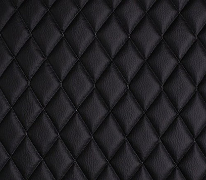 Vinyl Quilted Foam Fabric with 3/8" Foam Backing Upholstery / 52" Wide/Sold by The Yard/FABRIC EMPIRE (Black, Diamond 2" x 3") - color: Black, size: Diamond 2" x 3"