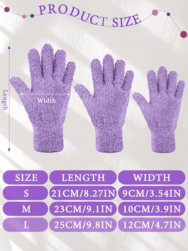 Patelai 3 Pairs Microfiber Dusting Gloves for Plants Leaf, Small - color: Black, Brown, Dark Brown, size: Small