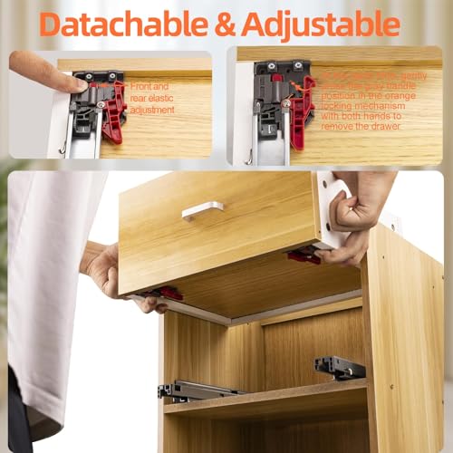 Undermount Drawer Slides HLC Undermount Soft Close Drawer Slides 12 inch 6 Pair Full Extension Concealed Drawer Rails with Mounting Screws,Locking Device and Brackets 80 lb Load Capacity - color: Silver, size: 12 Inch