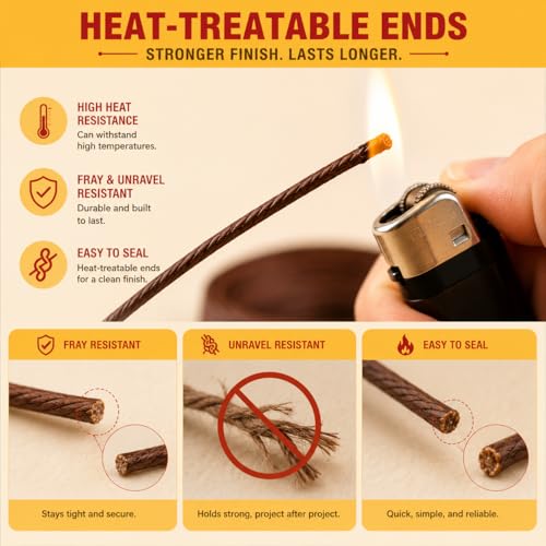 Mandala Crafts 200M 0.45mm Lime Green Round Waxed Thread for Leather Sewing - color: Lime Green, size: Round 0.45mm 219 Yards 200M