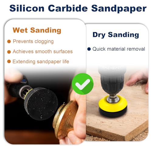 189 PCS 2 Inch Wet Dry Sanding Discs 60-10000 Grit Hook and Loop Sandpaper - color: 2 Inch Sanding Discs with Polishing Pads