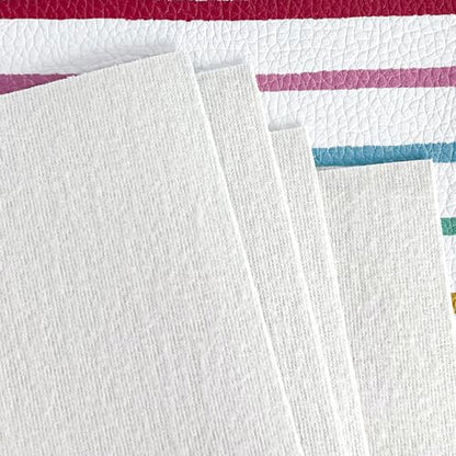 ONEART | 8 Pcs Printed Lychee Texture Faux Leather Sheets, 8"×12" Colorful Geometric Synthetic Leather Fabric for Earrings DIY Crafts Making-Rainbow - color: Rainbow