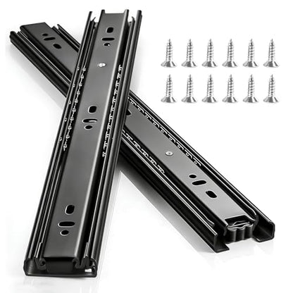 2 Pack Black Drawer Slides, 16 Inch - size: 16 Inch