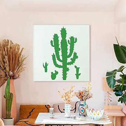 TIAMECH 8 Pcs Reusable Succulent Plants Cactus Stencils for Painting - style: 8Pcs Cactus