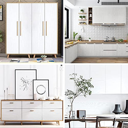 Arthome Peel and Stick Wallpaper - White Wood Contact Paper - White Wallpaper - Self-Adhesive, Removable and Waterproof for Cabinet, Countertop (23.6''x200'') - color: White Wood, size: 23.6" x 200"