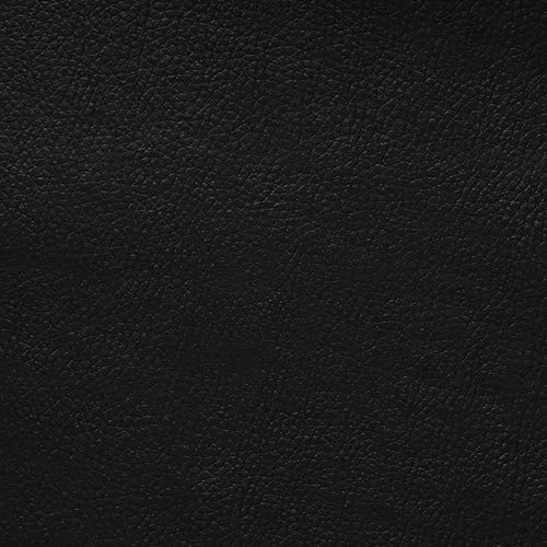Textured Faux Leather Fabric, Smooth Pebble Grain Vinyl Sheets, Embossed Material, Upholstery, Fashion Apparel, Automotive, DIY and Crafting Pleather - 1 Foot 12"x54" (Black) - color: Black, size: 1 Foot