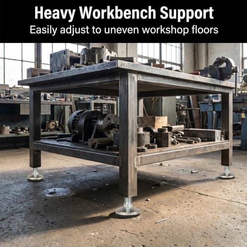 Heavy Duty Leveling Screw Leg,Leg Leveler 3.94" Dia Base,Adjustable Leveling feet M30 Thread, 5500 Lb Capacity,Capacity for Workbench, Machine, Cabinet (D100xM30x150,2 Pcs,Black) - size: D100xM30x150,2 Pcs