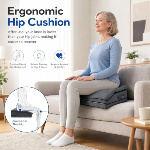7.5" Hip Replacement Recovery Cushion 3-Layer Adjustable Height Seat Pillow