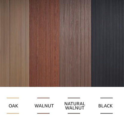 ZETY HOME Acoustic Wood Wall Panels, Slat 4-Pack, 94.5 in, Walnut - color: Walnut