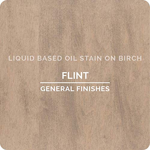 General Finishes Oil Based Penetrating Wood Stain, 1/2 Pint, Flint - color: Flint, size: 1 Half-Pint