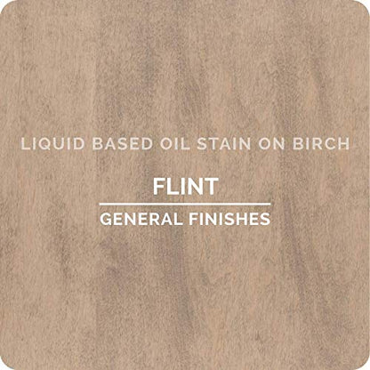 General Finishes Oil Based Penetrating Wood Stain, 1/2 Pint, Flint - color: Flint, size: 1 Half-Pint