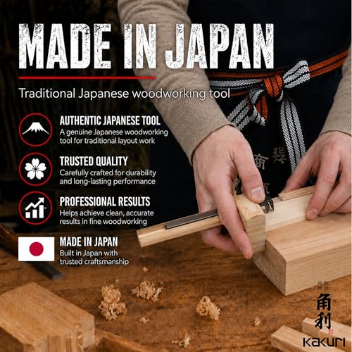 KAKURI Wood Marking Gauge Double Blade 3.5", KEBIKI Japanese Scribe Tool