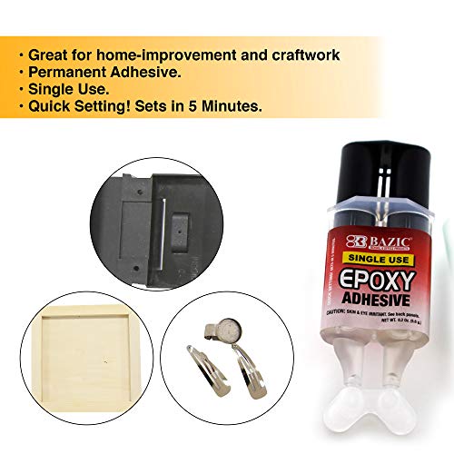 BAZIC Products Single-Use Quick-Set Epoxy, 0.2 oz, Syringe, 2-Pack - size: 2-Pack