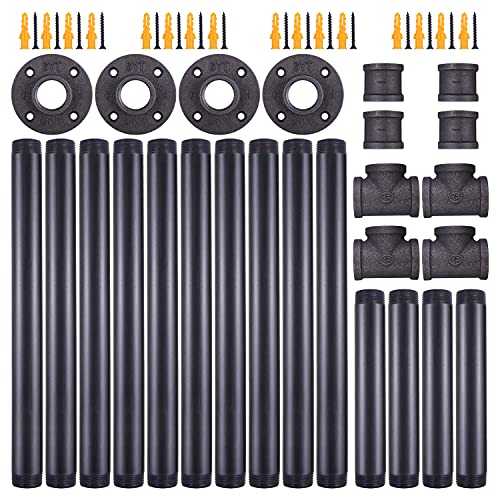 38x14 in H-Shape Bar Height Pipe Table Legs 2 Pack - size: 38'' x 14''