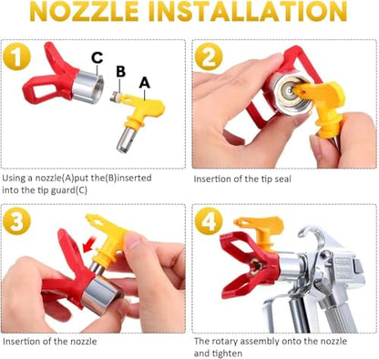 Reversible Airless Spray Tips for Airless Paint Sprayer (111) - size: 111