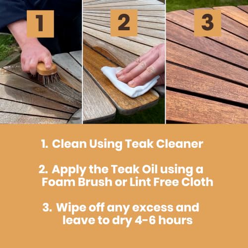 Furniture Clinic Teak Oil, Protects Indoor & Outdoor Wood Furniture - size: 17 Fl Oz (Pack of 1)