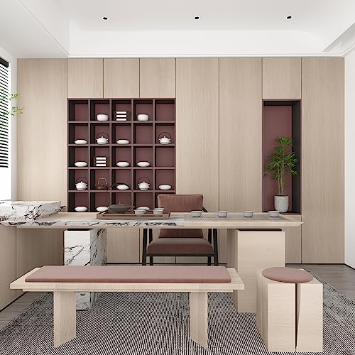 Boobest 48"x196" Extra Wide Wood Wallpaper Peel and Stick Wood Winyl Wrap - color: Brown, size: 48" x 196.8"