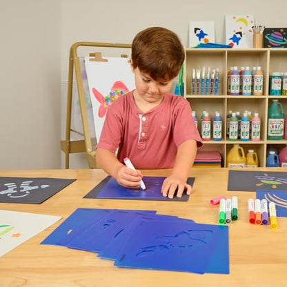 Colorations Space Stencil Set - Set of 12 - style: Outer Space 12PK