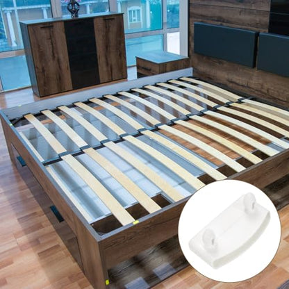 uxcell 12 Pcs 50mm x 9mm Plastic Bed Slat End Caps, Bed Slat Cover White - color: White, size: 50mm x 9mm
