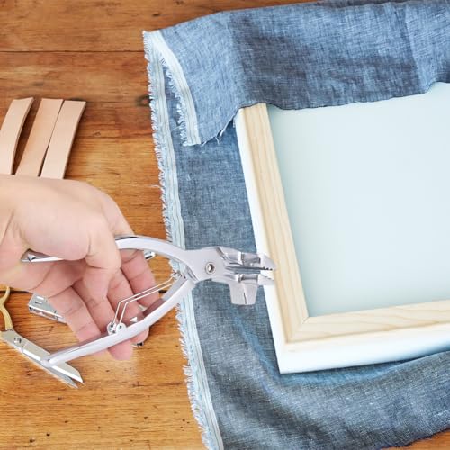 Canvases Pliers, Art Oil Painting Canvases Stretching Extra Wide Helper Gripper Zinc Alloy Clamp Professional Enlarge Framing Jaw Tool with Spring Return Handle for Webbing Stretcher Bars Artist