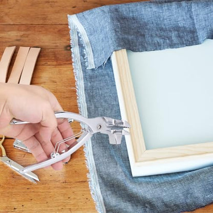 Canvases Pliers, Art Oil Painting Canvases Stretching Extra Wide Helper Gripper Zinc Alloy Clamp Professional Enlarge Framing Jaw Tool with Spring Return Handle for Webbing Stretcher Bars Artist