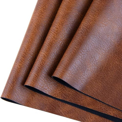 Faux Leather Sheets Fabric 54" X 36",Thick Durable Synthetic Upholstery Vinyl, Suitable for Furniture Replacement and Renovation Materials, Wallets, DIY Sewing Projects (Light Brown, 1 Yard) - color: Light Brown, size: 1 YARD