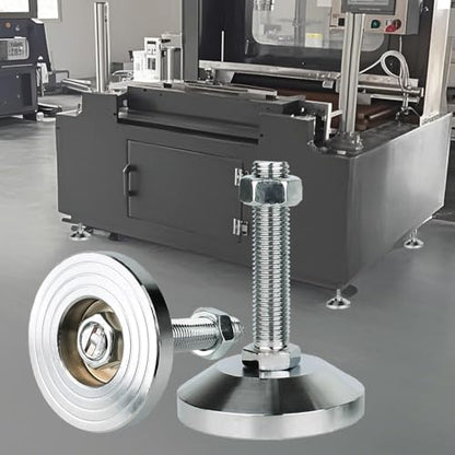 Heavy Duty 3300 lb Solid Carbon Steel Leveling Feet M16 Thread - size: D80xM16x80,2 Pack