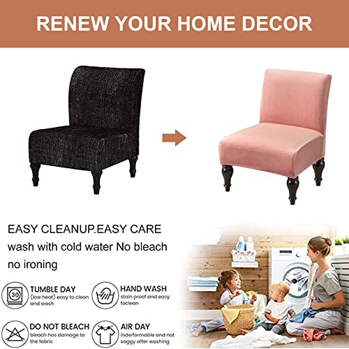 Eco-Ancheng Armless Chair Slipcover Removable Armless Accent Chairs Covers Washable Armless Slipper Chair Slipcover Printed Armless Chair Furniture Protector Covers for Living Dining Room Hotel - color: A22